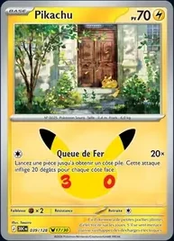 Pikachu 17/30 — Queue de Fer